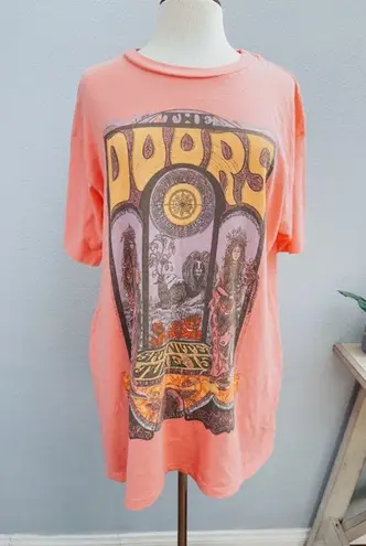 Daydreamer  Free People The Doors Tee Shirt Dress Blossom Oversized Small DT75