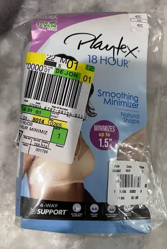 Playtex 18 Hour Women’s Wirefree Smoothing Minimizer Bra 42C Nude Style 4697 Size undefined
