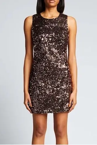 Milly NWT Vivi Tinsel Sequin Mini Dress Gold Sz 4 $395