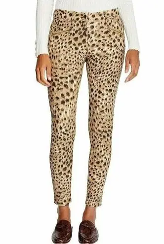 J. McLaughlin  Baxter Pants Jeans Leopard Animal Print Size 6 Zip Ankles