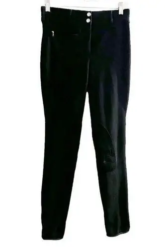 Marys Tack & Feed black ribb low rise wwb knee riding pants size 28