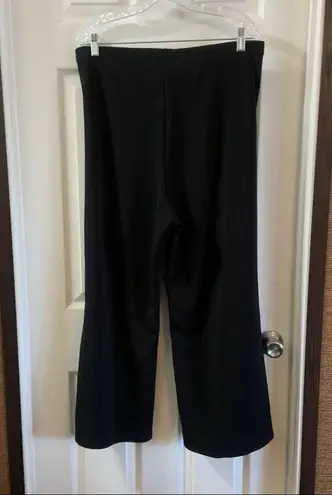 Zenobia Black Lace up Tie Waist Wide Leg Pants 2XL