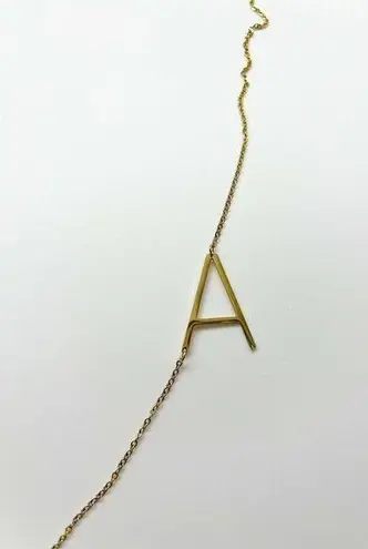 Savvy Nordstroms Cie Jewels 14k Gold Plated XL Initial A Necklace NWD