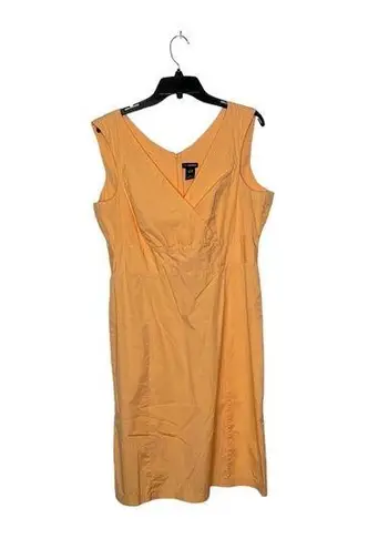 Gap  Tank Dress Size 14 Orange Cotton Stretch Blend Womens Back Zip Sleeveless