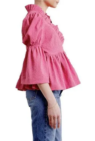 byTiMo Bubble Wrap Blouse in Pink Size XS