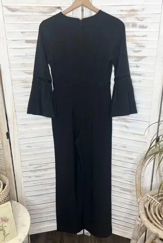 Eliza J  Women's Bell Sleeve Wide Leg One Piece Jumpsuit Black 2 Dressy Cocktail