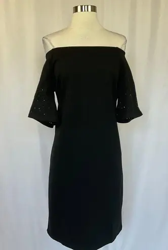 Ralph Lauren Women's Cocktail Dress Size Small Black Off the Shoulder Sheath