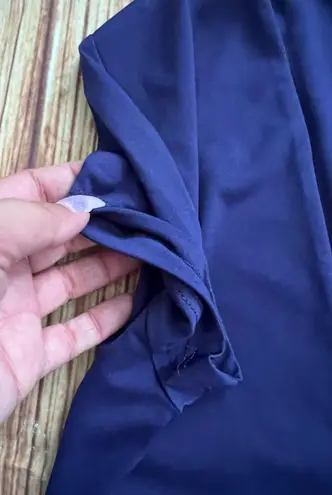 Mind Code Women Juniors Short Sleeve V-Neck Dark Purple Top Bodysuit Size Large