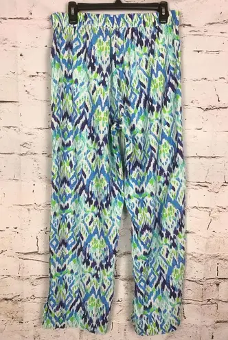 Soft Surroundings Medium Wide Leg Pants Sonoma Linen Viscose Blend Green Teal