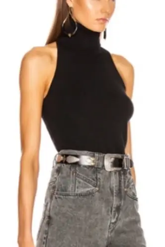 ALC Frank A.L.C. Black Paltrow Turtleneck Sleeveless Racerback Sz S - Image 1
