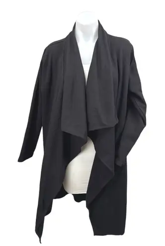 Breakout Black Draped Open Front Long Sleeve Asymmetric Cardigan Sweater Top M Size M - Image 1