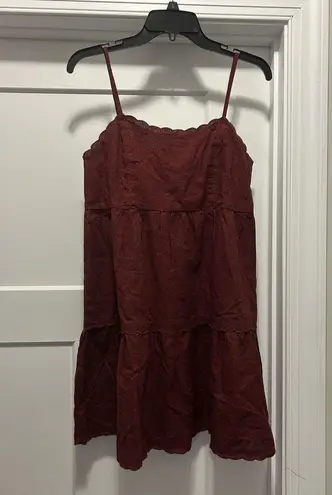New Y2K Aeropostale Red Babydoll Ruffled Spaghetti Strap Dress Size Small Flirty