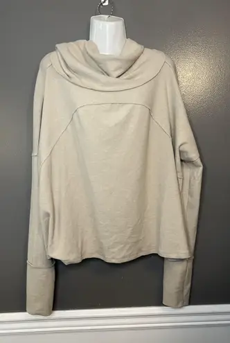 Blue B Collection Sweater Womens Medium Khaki Cowl Neck Pullover Style 22066T