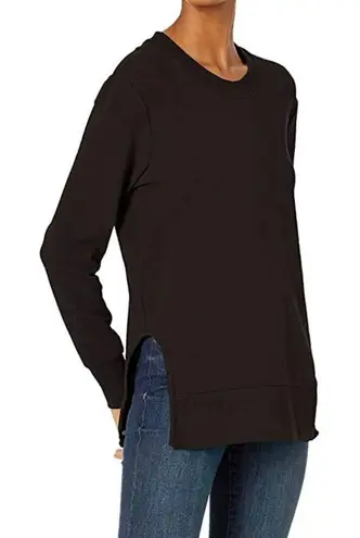 Daily Ritual Black Sweater Style Long Tunic Top LS Sweatshirt MEDIUM Cozy Soft