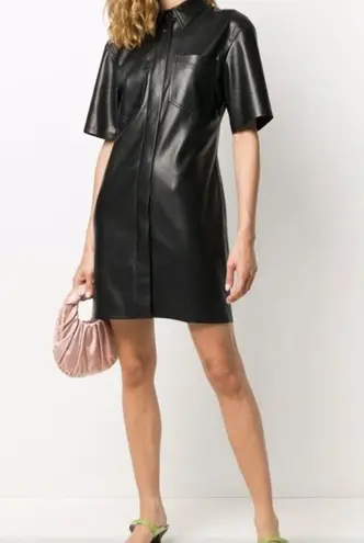 NANUSHKA “Berto” Vegan Leather Collared Button