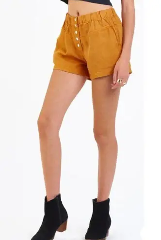 Dear John  - Maddie Super High Rise Shorts in Amber Glow Orange