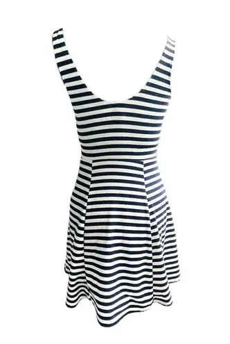 Divided  Striped Sleeveless Fit and Flare Dress Size 4