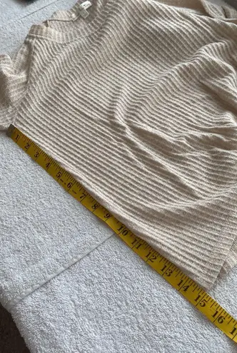 Nine Britton blouse pullover waffled material long sleeve tie at hip size small