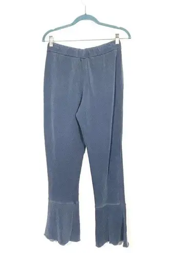 Stateside Anthro Women's Blue Terry Cropped Kick Flare Sweatpants Size Small