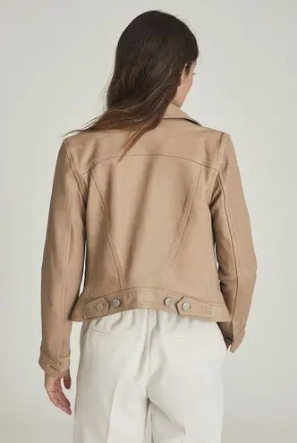Reiss NWT Piper Leather Jacket in Neutral Size UK14/US10