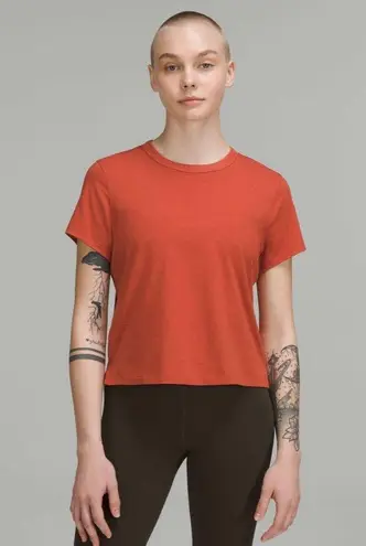 Lululemon Classic Cotton Blend Tee In Red Rock