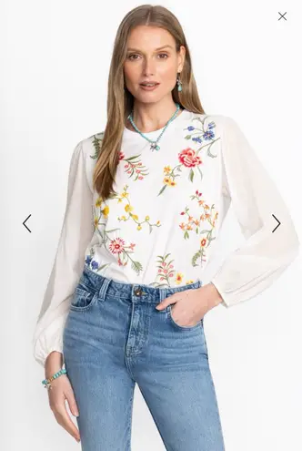 Johnny Was MIXED MEDIA LONG SLEEVE TEE