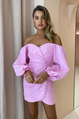 Revolve Significant Other Camilla Dress Pop Pink Off