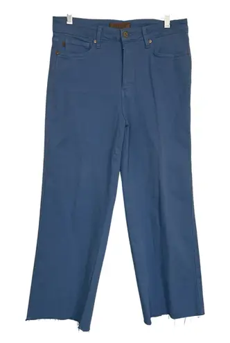 Judy Blue Los Angeles Denim Crop Pants Frayed Hem Blue Jeans