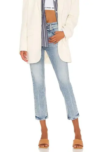 GRLFRND Slim Straight Jeans SIZE 26 Boyfriend Rigid Ankle Light Wash $195 NEW