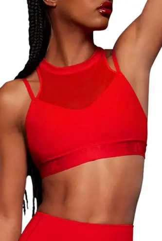 Ivy Park ADIDAS x High Neck Sheer Bra – Red – Size Large