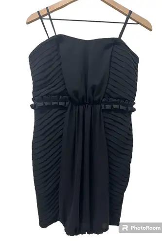 BCBGeneration BCBG Semi-Formal Strapless Multi-Pleat Black Dress Size 8 NWT