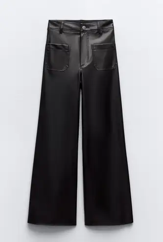 ZARA Leather Black Pants