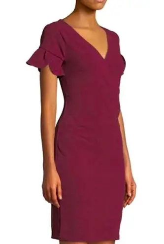 Alexia Admor Burgundy Tulip Sleeve Dress