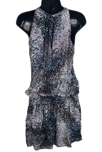 Ramy Brook Multi Color Printed Monae Sleeveless Silk Drop Waist Mini Dress Sz XS