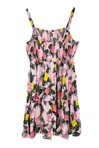 NWT The Children’s Place Women’s XXL 16 Pink Aspen Gold Floral Dress Pineapple