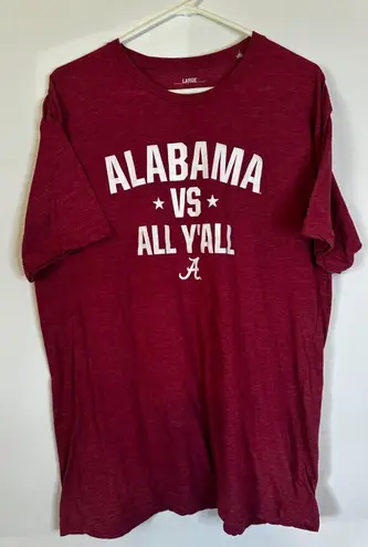 Pressbox Alabama Crimson Tide T-Shirt Large Red “Alabama vs All Y’all” NCAA Football Tee
