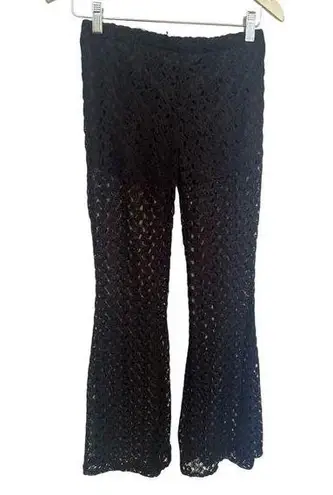 Audrey Black Lace Flare Pants Small