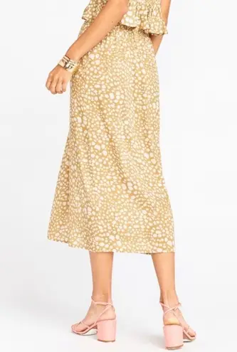 Show Me Your Mumu  Bristow Spotted Desert Cheetah Midi Skirt Slit High Waist XL