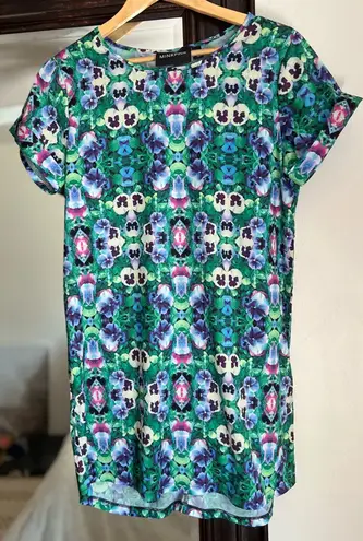 MINKPINK  Green Floral Shift Dress - Image 1