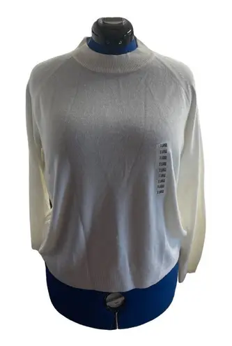 DESIGNER ORIGINALS,Women’s White XL Sweater, Back‎ zipper closure,New with tags White