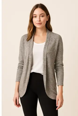 Free Kisses Cozy Minimalist Gray Open Front Cardigan Women’s Small