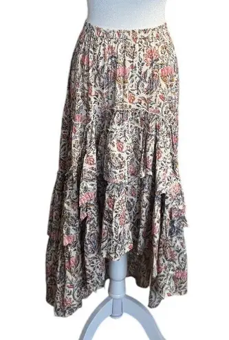 Talisman Cotton Tiered Boho Skirt Women’s Size S (Skirt Only)