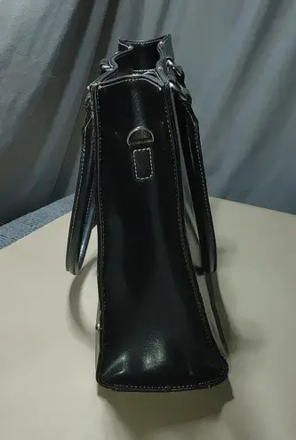 wilson's leather Laptop Tote Bag Black Snake Print Set Adjustable Strap Accessori