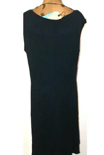 New Womens NWT PrAna L Black Dress Foundation Tie Soft Cap Sleeves Tencel Modal Size L