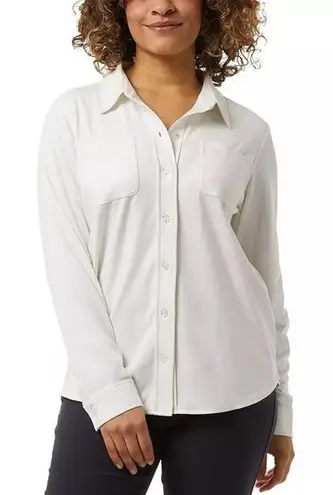 32 Degrees Heat 32 DEGREE HEAT Fleece Button Up Shirt L 23” p2p Cream EUC