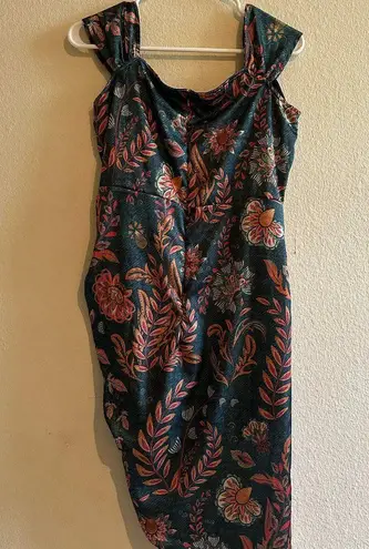 Averie Halley Ruched Midi Dress Size L