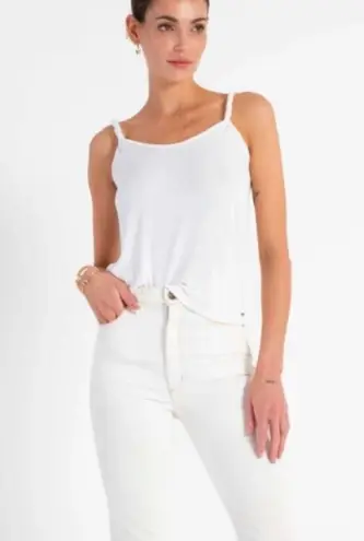 n:philanthropy NWT Whiskey Twist Shoulder Strap White Tank MEDIUM