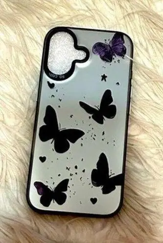 Silver butterfly IPhone 16 Plus Case