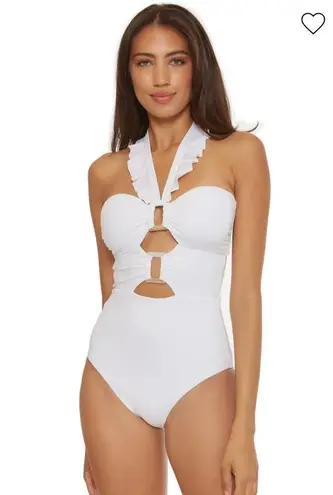 SOLUNA Maillot One Piece Swimsuit, Large, White, $148 White