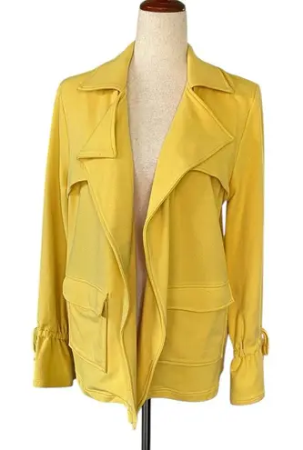 Skye's the Limit Sunny Yellow Open Front Cardigan Jacket Size M